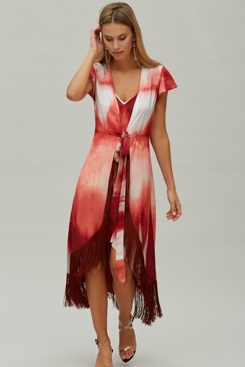 Oky Coky VESTIDO FLECOS TIE DYE