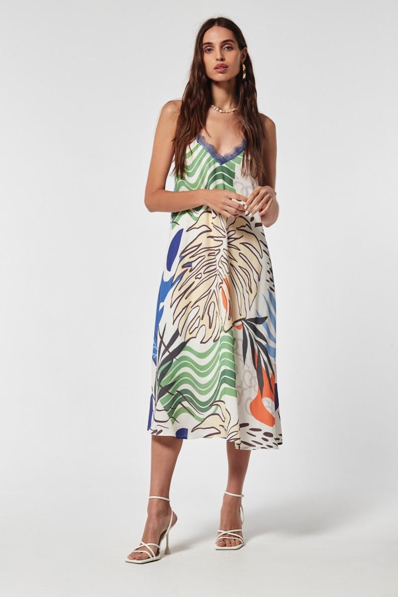 oky coky VESTIDO FRUTA CREP MARROCAINE