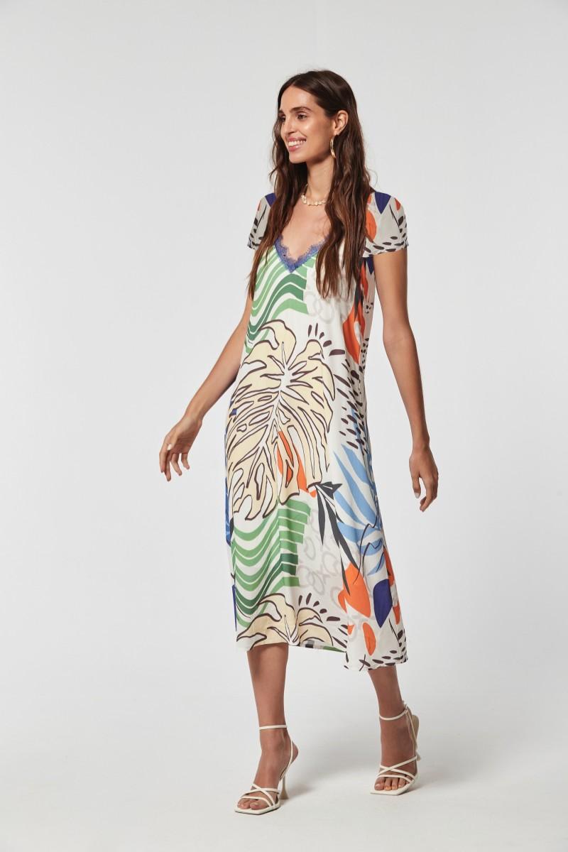 Oky Coky VESTIDO FRUTA7 CREP MARROCAINE