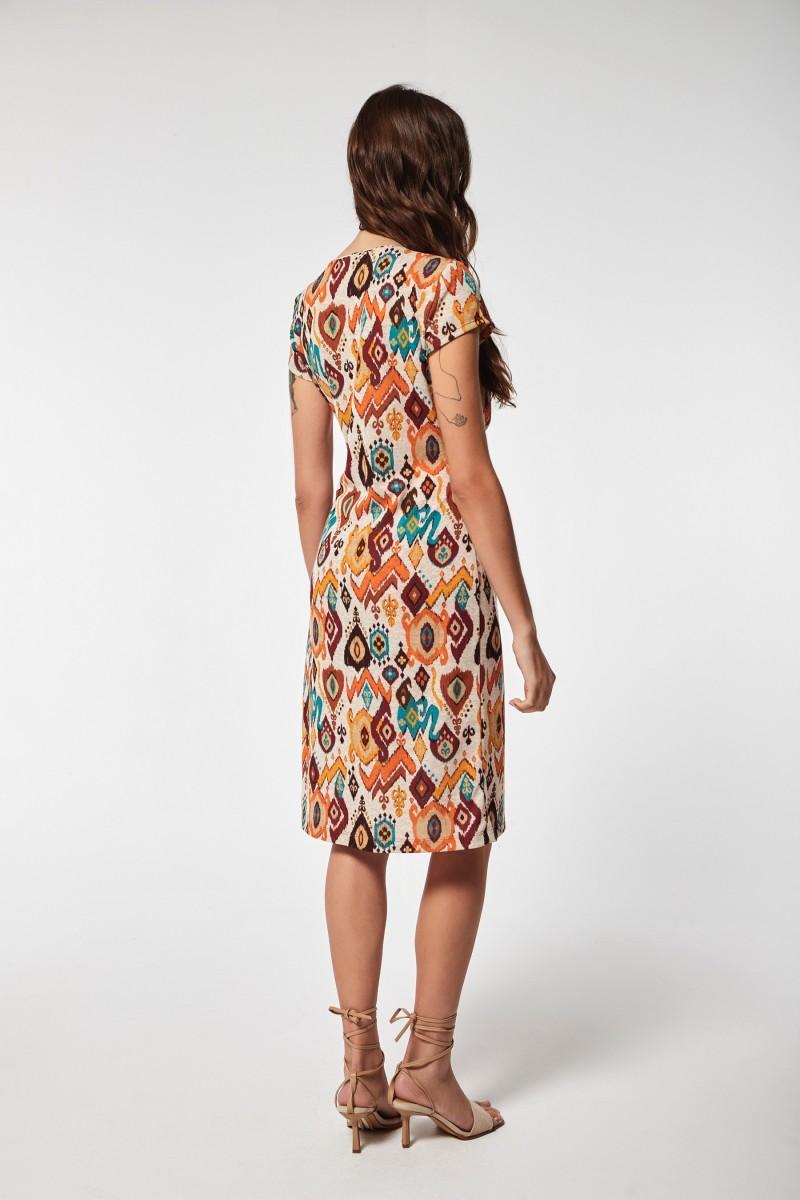 Oky Coky VESTIDO GALUF ESTAMPADO IKAT