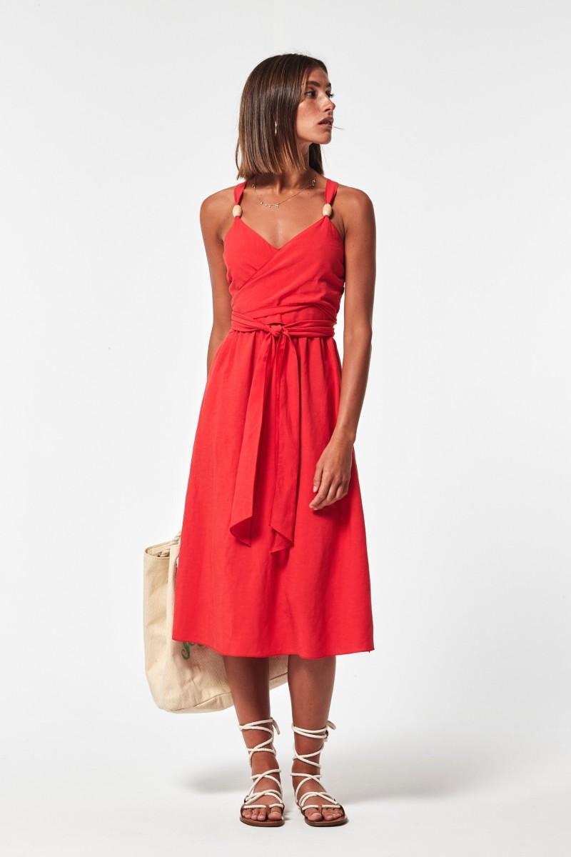 oky coky VESTIDO GARDEN VISCOSA LINO