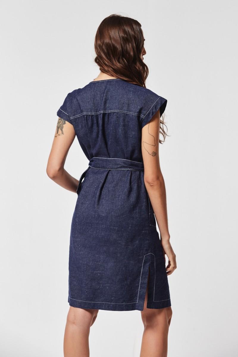 Oky Coky VESTIDO GUFY LINO ASPECTO JEANS
