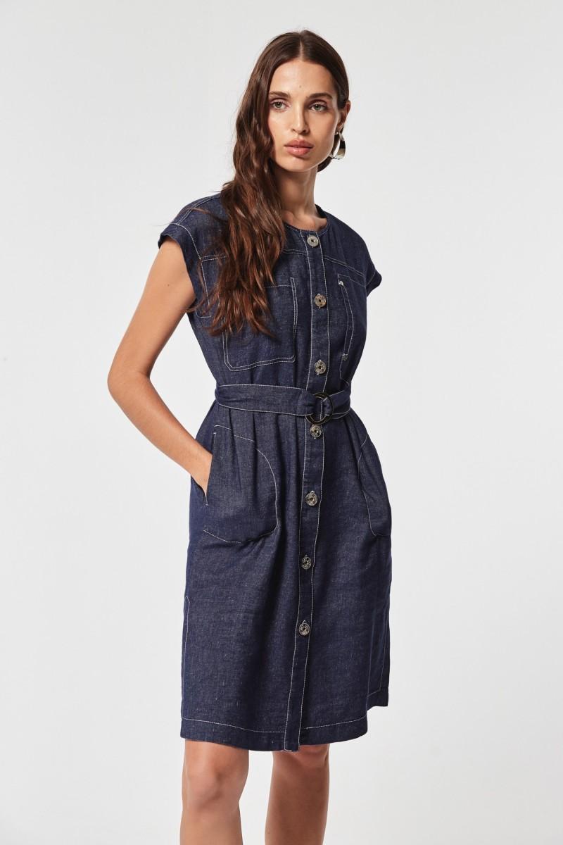 oky coky VESTIDO GUFY LINO ASPECTO JEANS