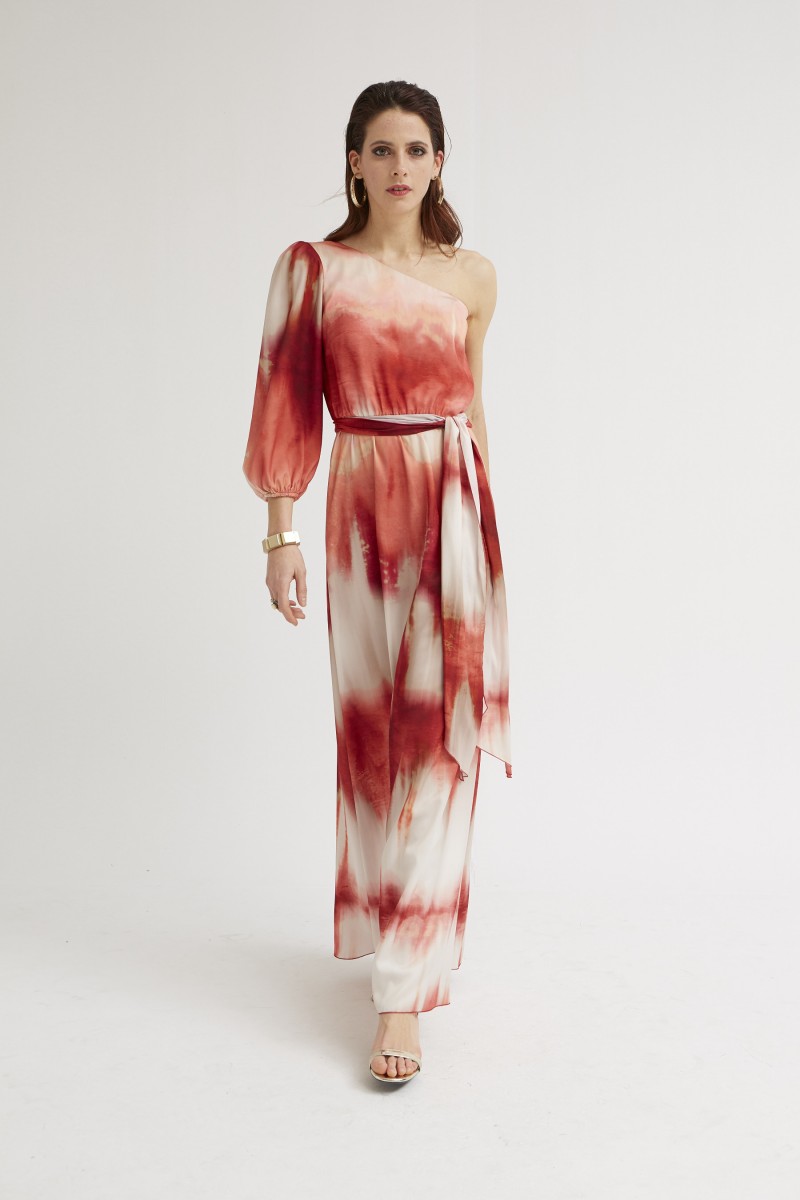 oky coky VESTIDO HOMBRO ASIMÉTRICO TIE DYE