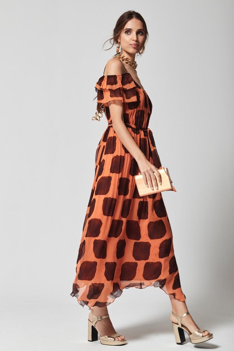 oky coky VESTIDO LAMIAL GASA BAMBULA ESTAMPADA