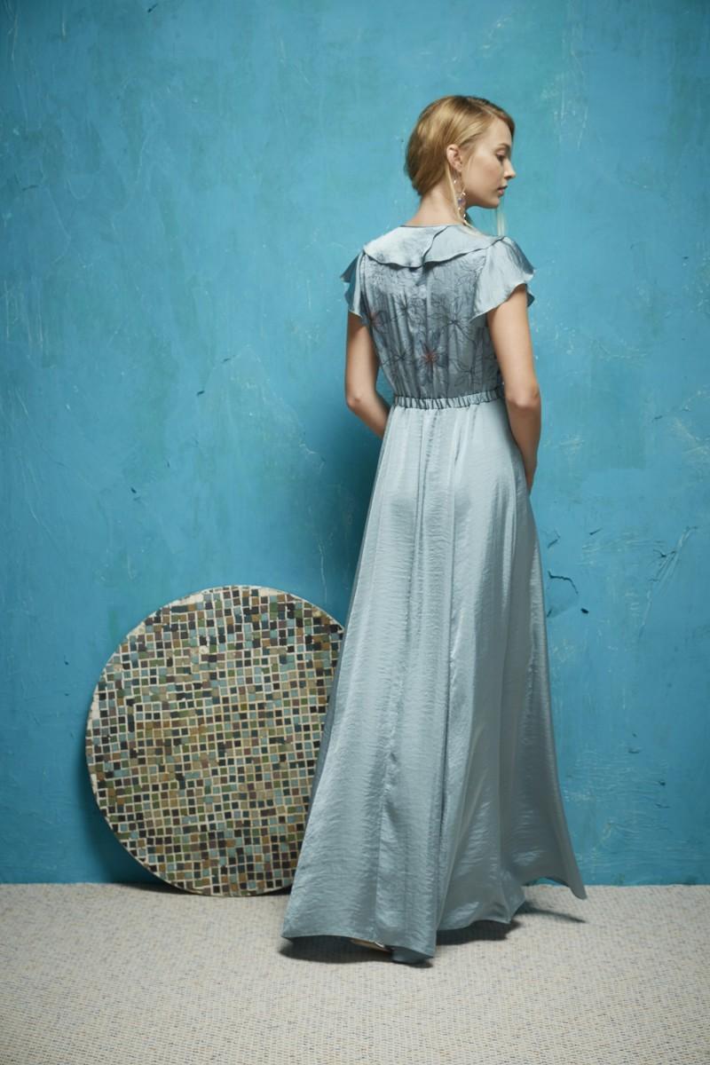 Oky Coky VESTIDO LARGO ADGAR SATÉN BORDADO