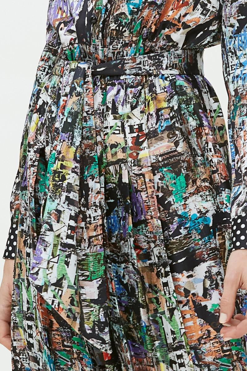 Oky Coky VESTIDO LARGO LAZADA-GRAFFITI MULTICOLOR