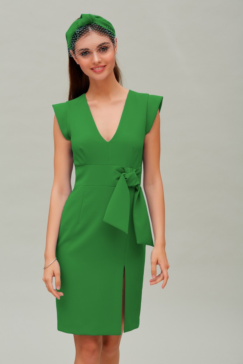 oky coky VESTIDO LAZO CINTURA CREPÉ