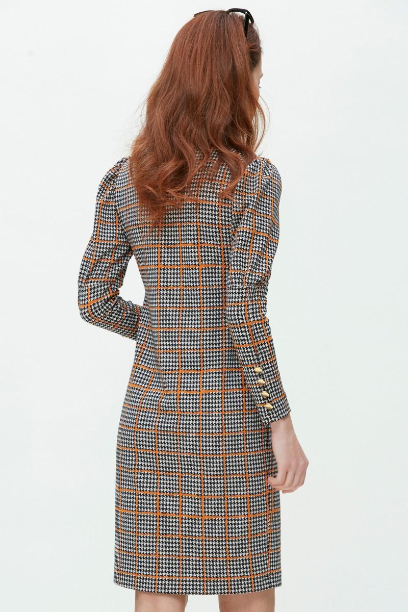 Oky Coky VESTIDO MANGA BOTONES-PUNTO PATA GALLO