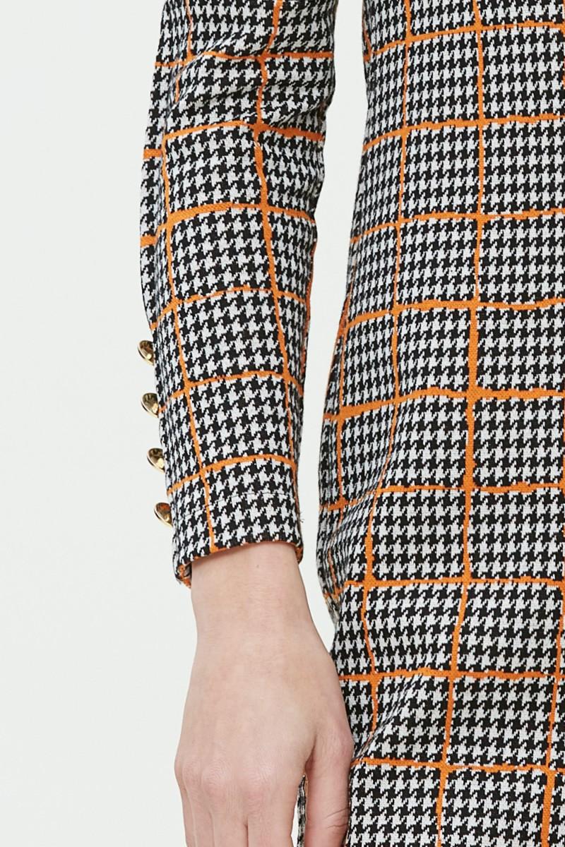 Oky Coky VESTIDO MANGA BOTONES-PUNTO PATA GALLO