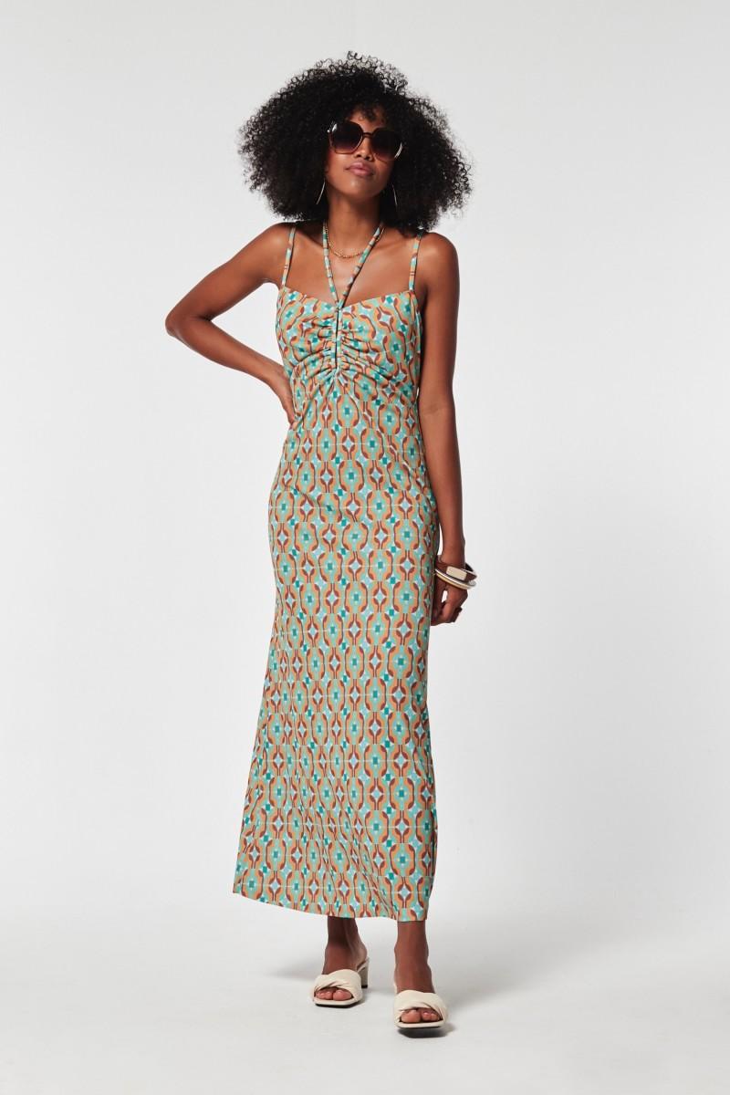 oky coky VESTIDO MOYI PUNTO ESTAMPADO