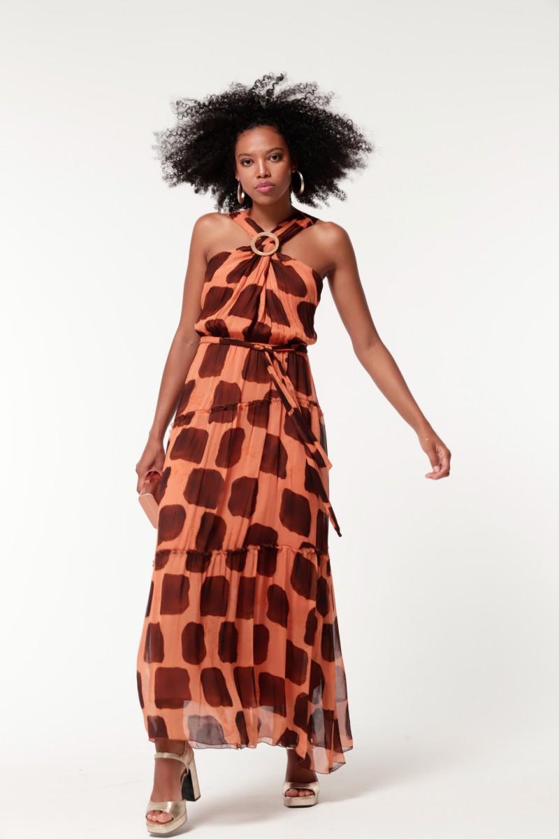 Oky Coky VESTIDO NIMES GASA BAMBULA ESTAMPADA