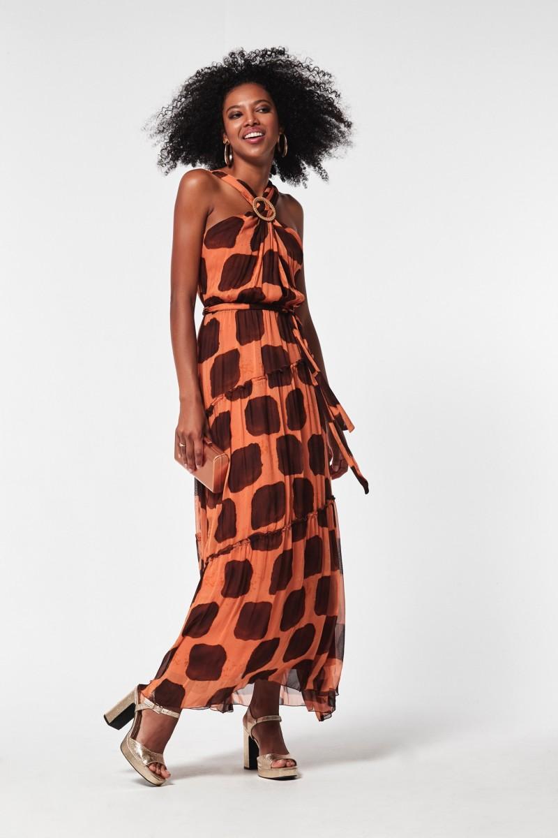 oky coky VESTIDO NIMES GASA BAMBULA ESTAMPADA