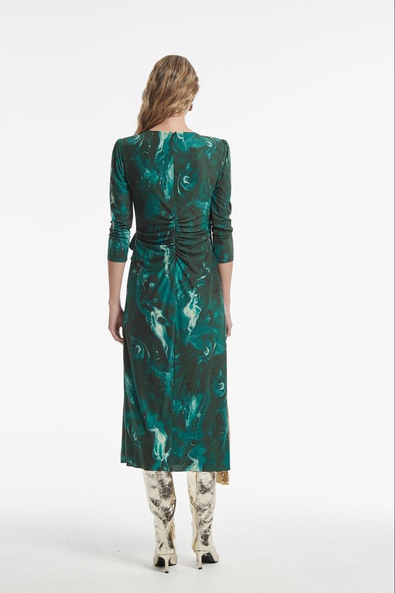 Oky Coky VESTIDO PATER PUNTO ESTAMPADO DOBLE CARA