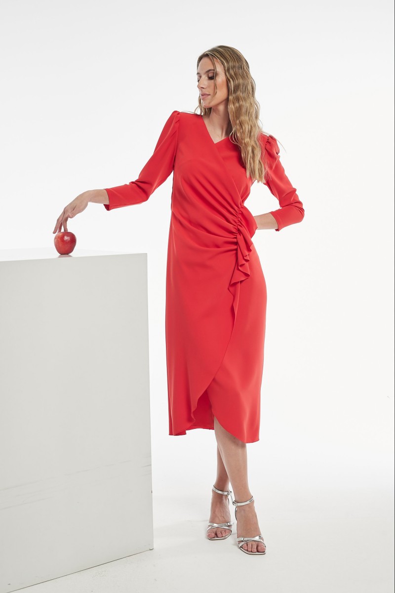 oky coky VESTIDO PATER TEJIDO ACREPADO