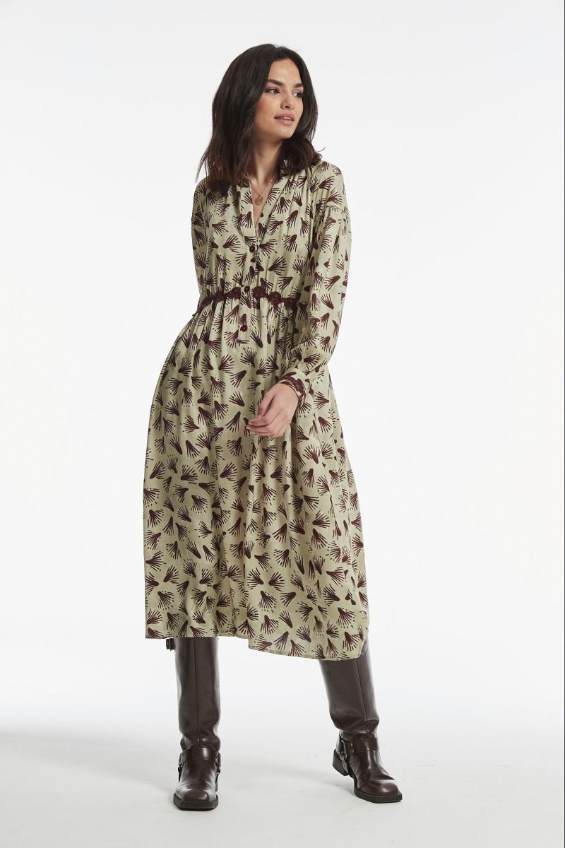 Oky Coky VESTIDO PICARD ESTAMPADO EFECTO RELIEVE