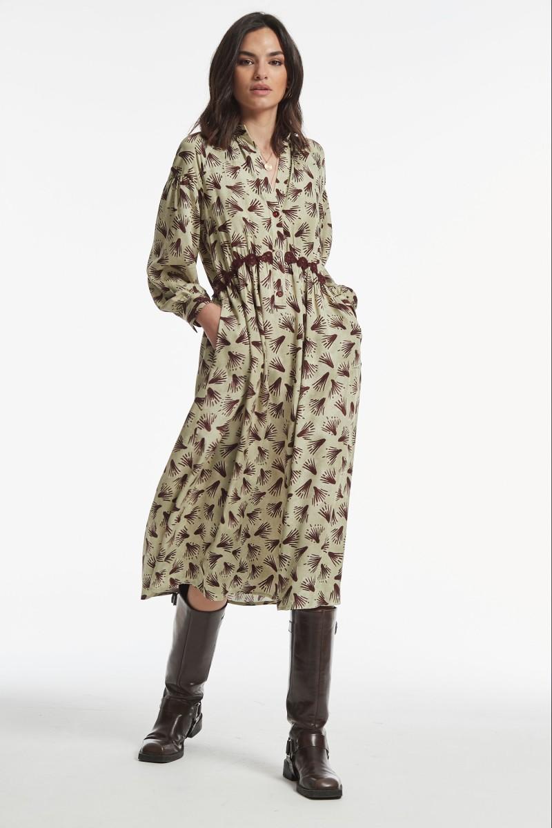 Oky Coky VESTIDO PICARD ESTAMPADO EFECTO RELIEVE