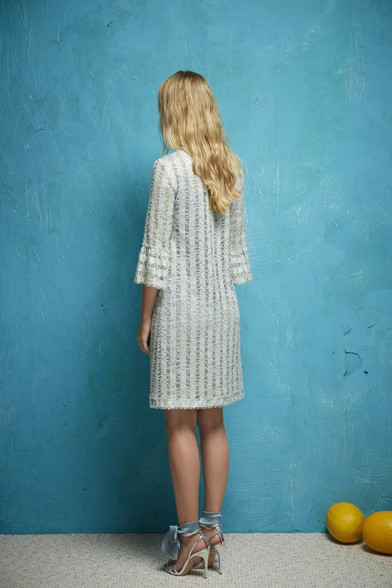 Oky Coky VESTIDO RABAL ENCAJE TIRAS BORDADO