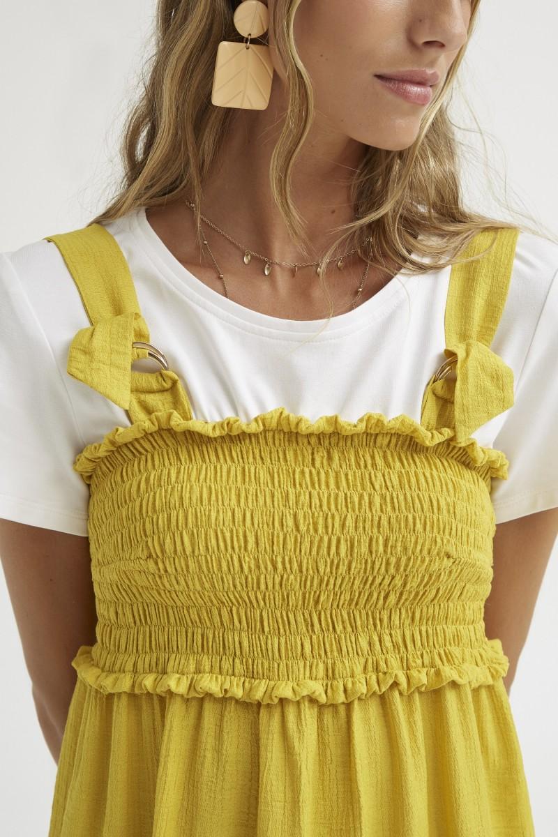 Oky Coky VESTIDO RELIEVE DE VISCOSA CON CAMISETA