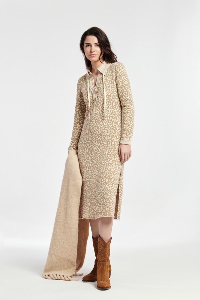 oky coky VESTIDO REVERSIBLE FONSO PUNTO JAQUARD