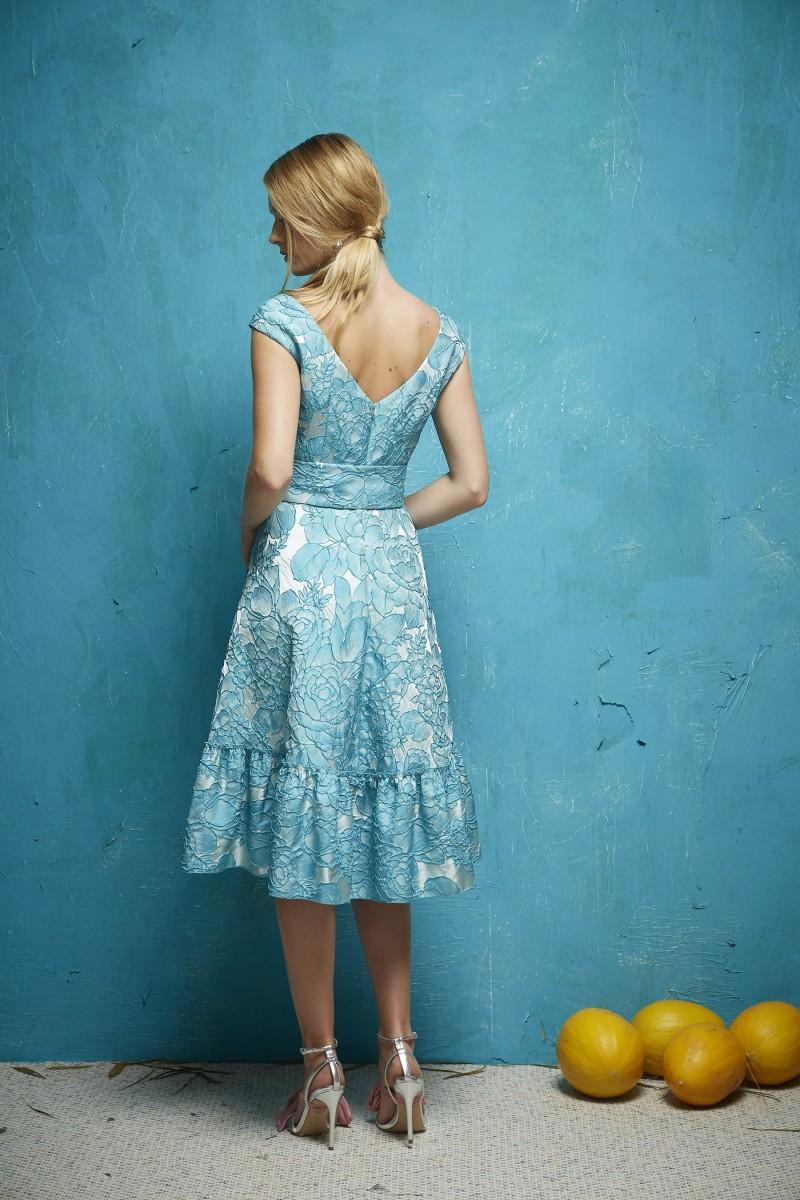 Oky Coky VESTIDO TIMIL JACQUARD ASIMÉTRICO