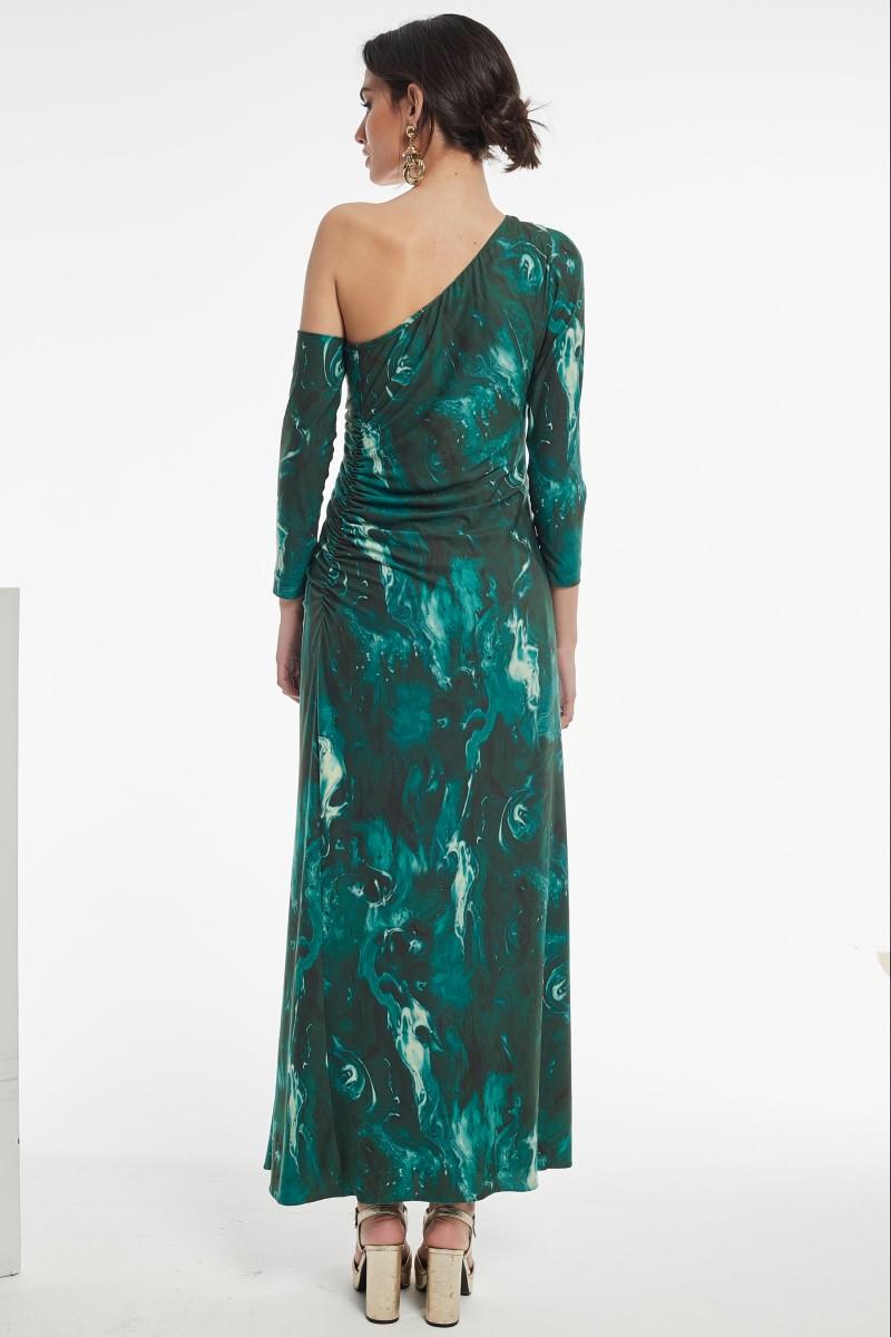 Oky Coky VESTIDO VELAY PUNTO ESTAMPADO DOBLE CARA