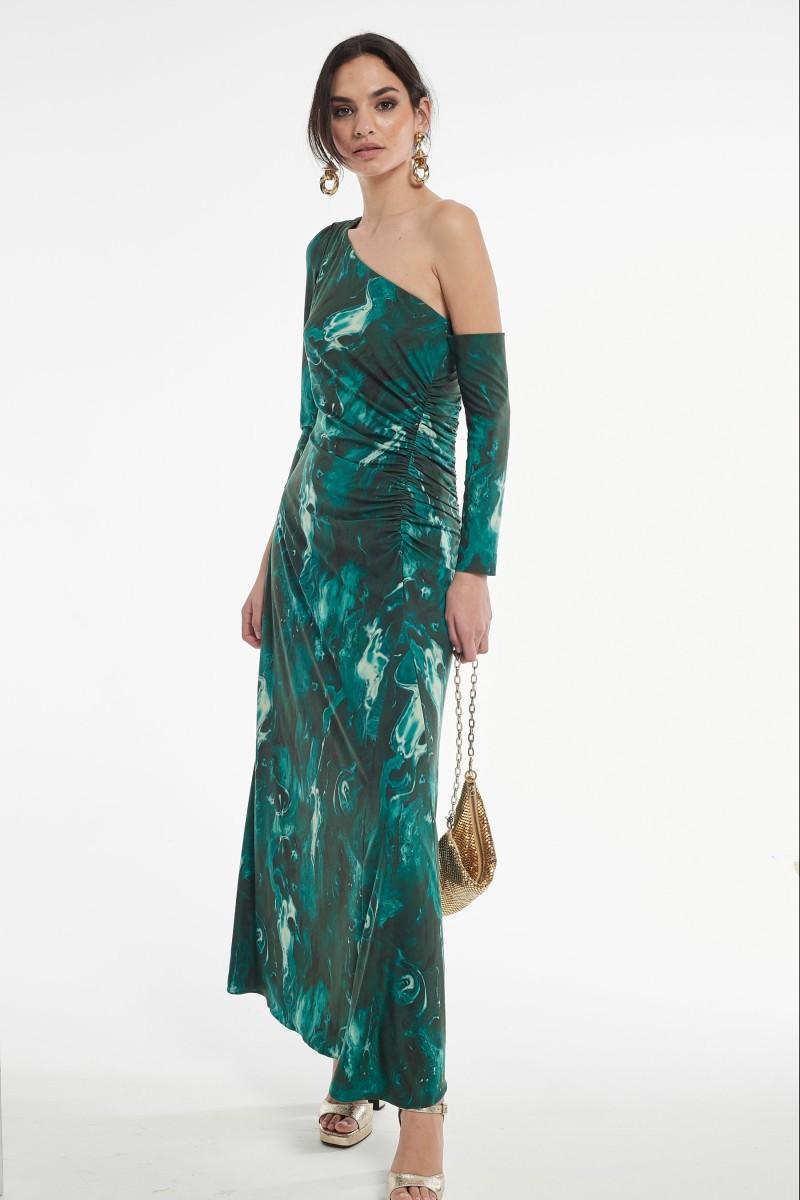 oky coky VESTIDO VELAY PUNTO ESTAMPADO DOBLE CARA