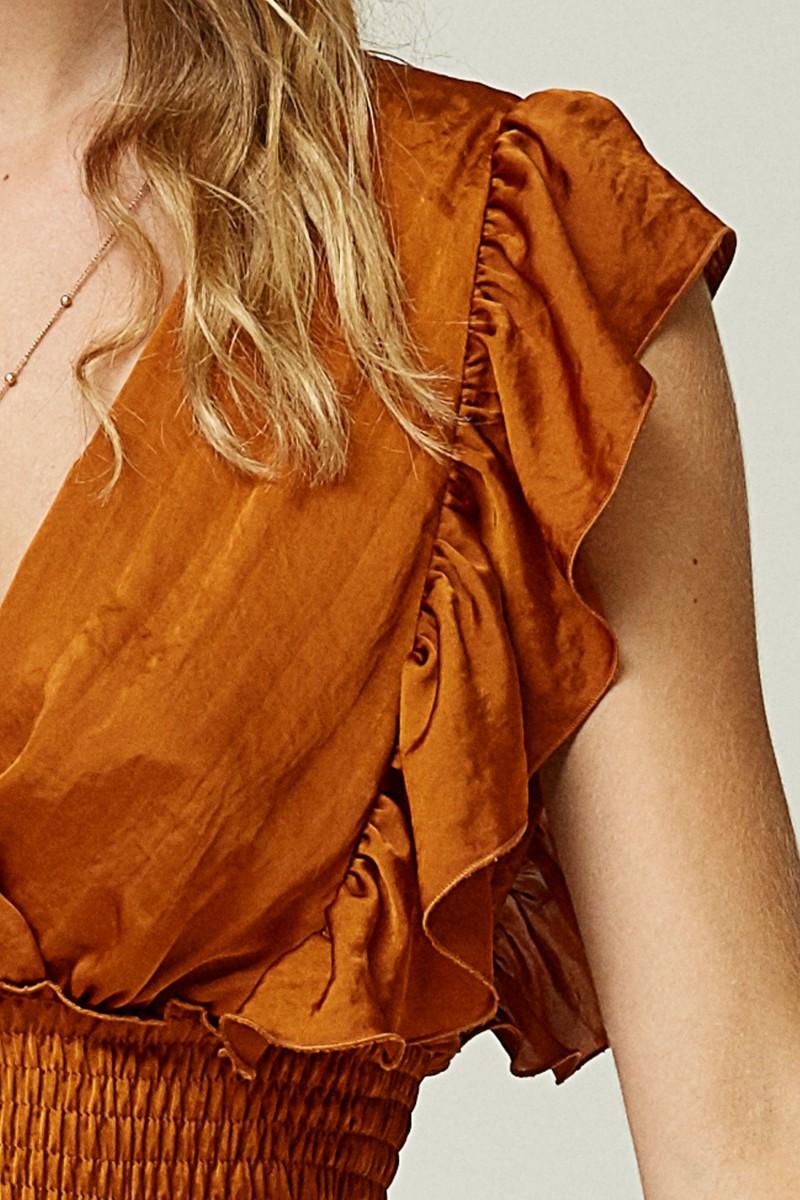 Oky Coky VESTIDO VOLANTES SATÉN