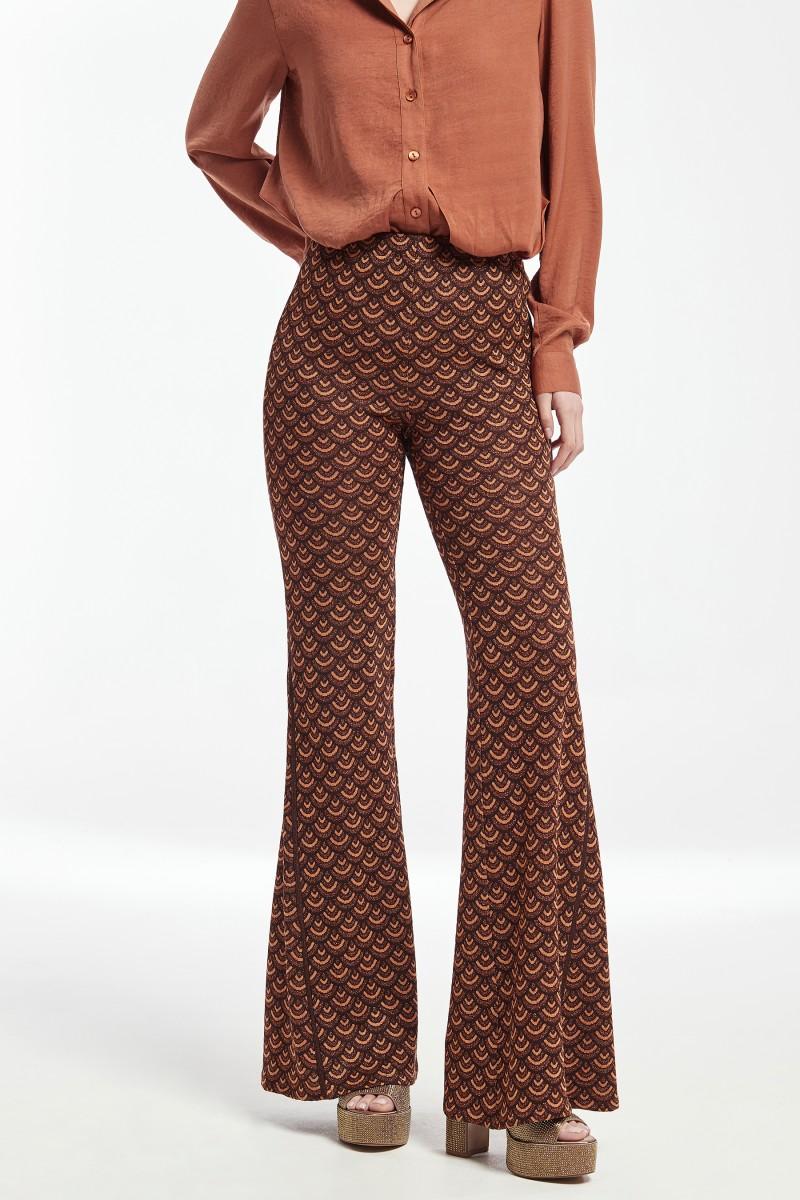 Oky Coky PANTALÓN ACAMPANADO ZOTA PUNTO DE LUREX MULTICOLOR