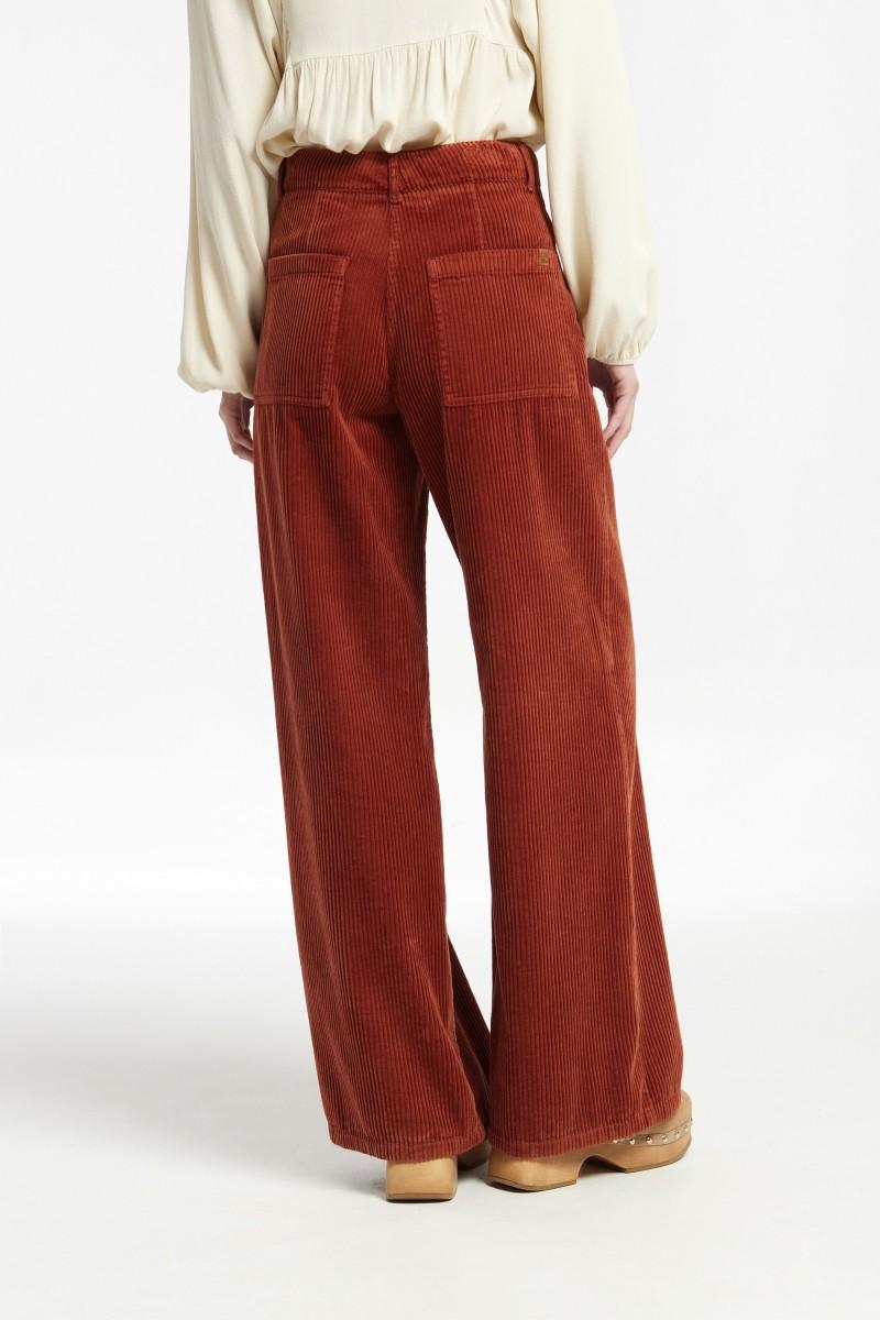 Oky Coky PANTALÓN ANCHO CINCO BOLSILLOS JASOLC PANA DE ALGODON