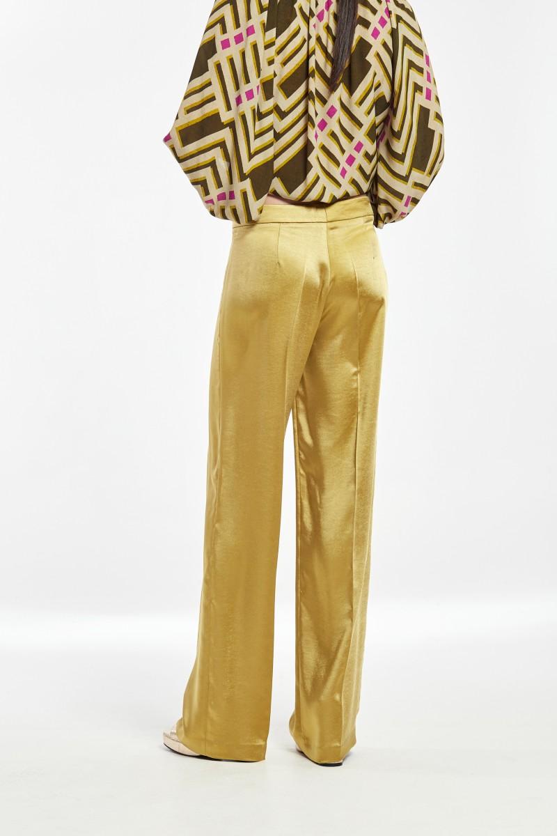 Oky Coky PANTALÓN ANCHO TIGRE SATEN VINTAGE STRETCH