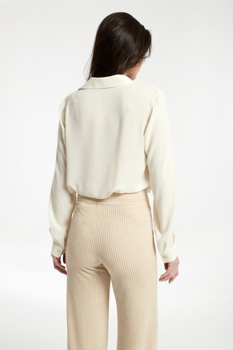 oky coky PANTALÓN CINTURA CRUZADA LIADO PANA DE PUNTO