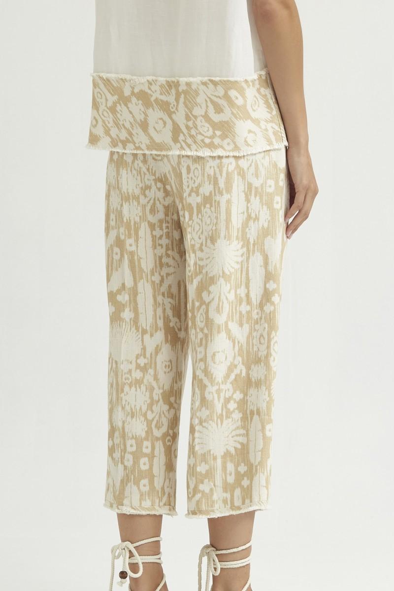 Oky Coky PANTALÓN CULOTTE BOLSILLOS ESTAMPADO ÉTNICO