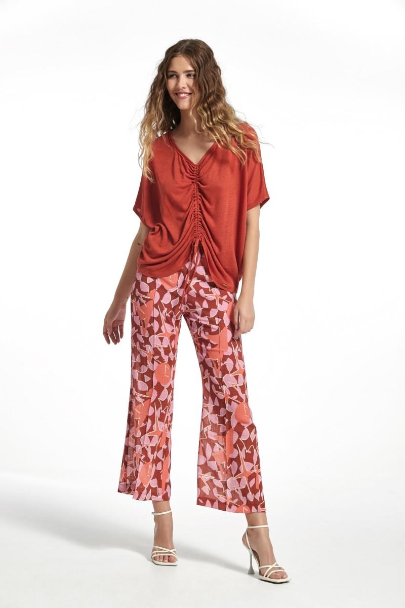 Oky Coky PANTALÓN FAISAN SEERSUCHER ESTAMPADO MULTICOLOR