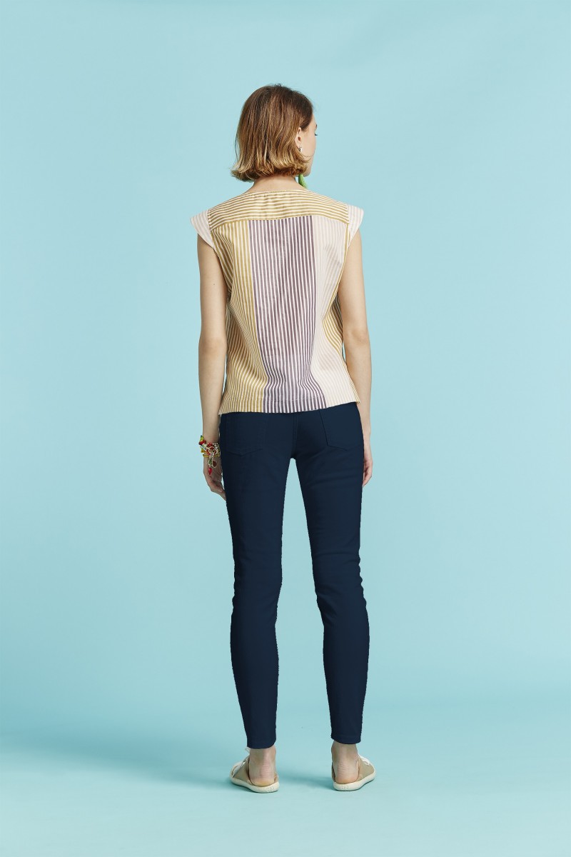 Oky Coky PANTALÓN FRESA 5 BOLSILLOS ALGODÓN STRETCH