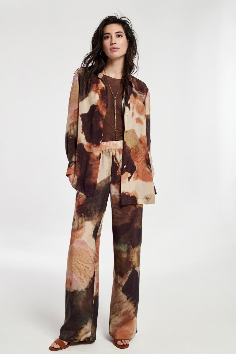 oky coky PANTALÓN GOMA CINTURA CAOTO CUPRO ESTAMPADO