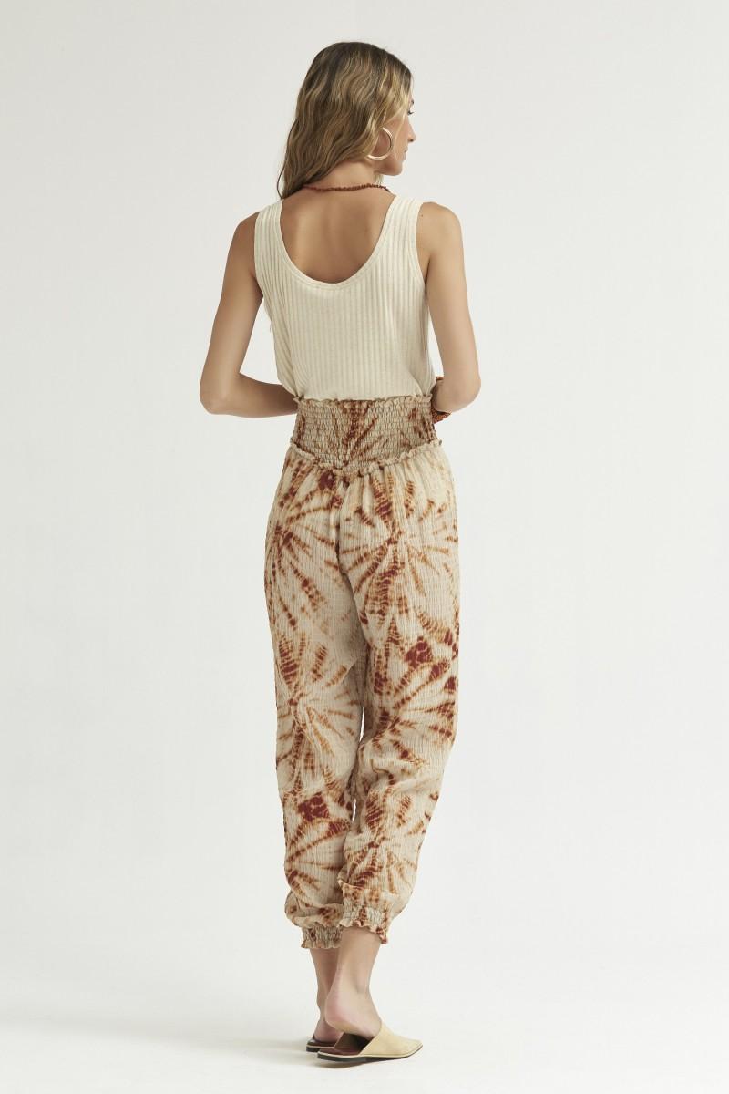 Oky Coky PANTALÓN GOMAS CINTURA TIE DYE CON RELIEVE