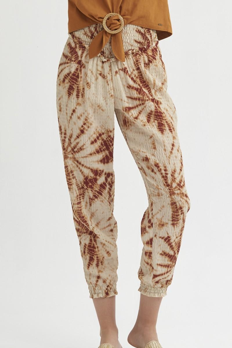 Oky Coky PANTALÓN GOMAS CINTURA TIE DYE CON RELIEVE