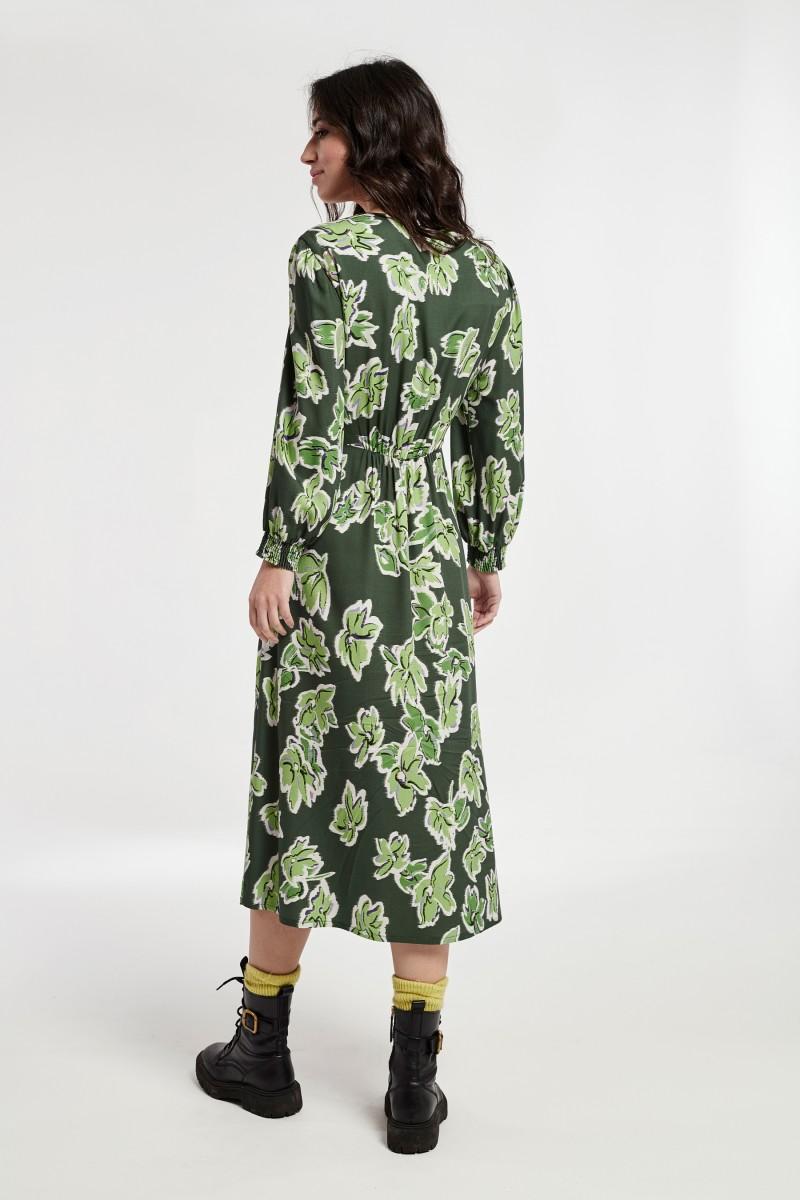 Oky Coky VESTIDO CON ATADO EN CINTURA ESTAMPADO FLOR