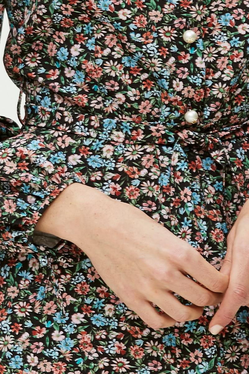 Oky Coky VESTIDO LAZADA CUELLO-ESTAMPADO MULTICOLOR