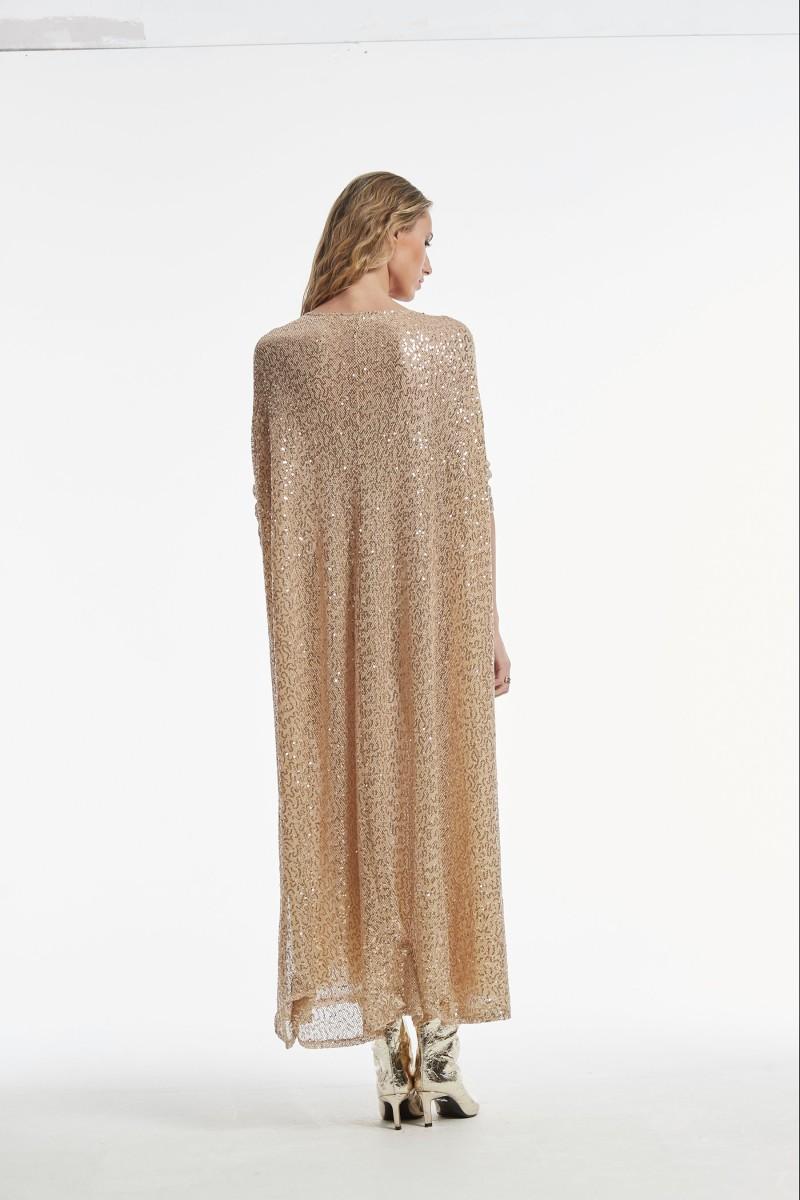 Oky Coky VESTIDO TERNA LENTEJUELA BORDADA SOBRE RED