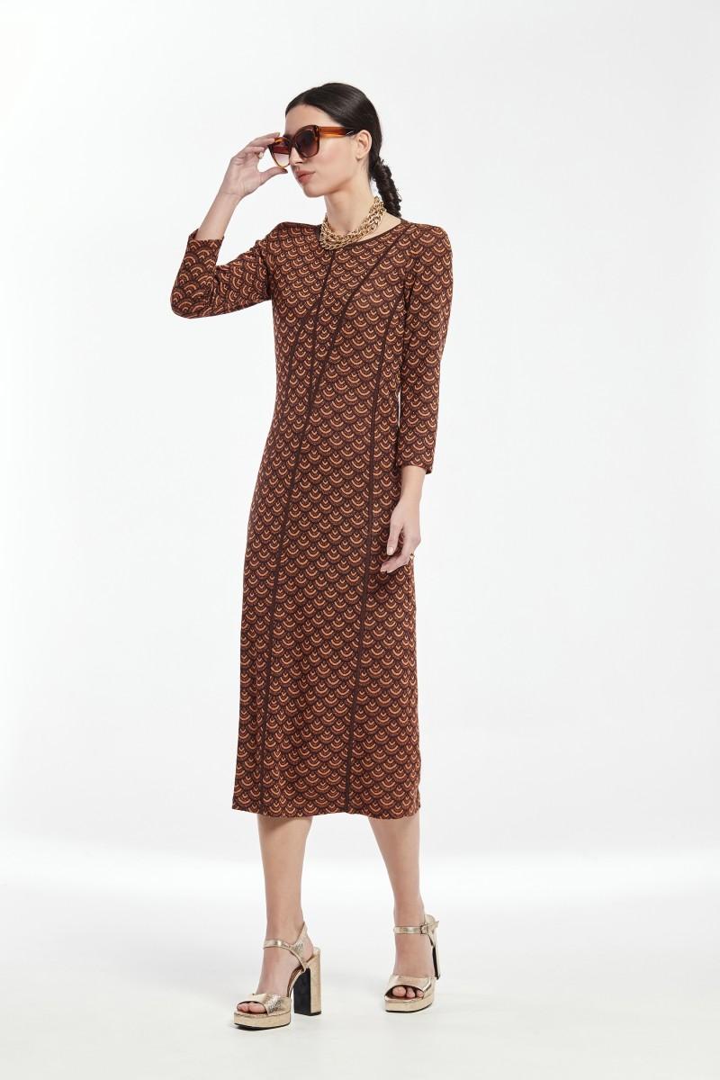 oky coky VESTIDOS CON CORTES MARCADOS PUNTO DE LUREX MULTICOLOR