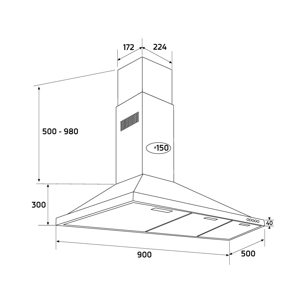 Orbegozo CAMPANA EXTRACTORA DS 48190 B IN