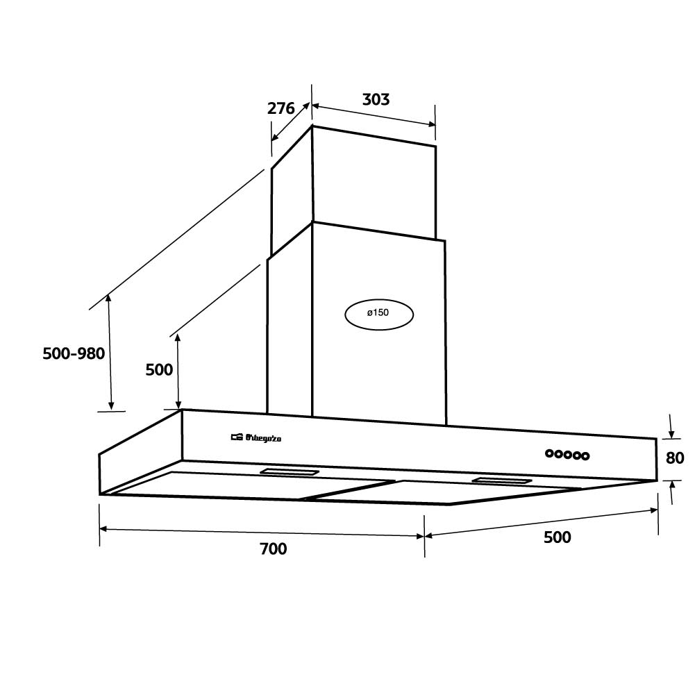 Orbegozo CAMPANA EXTRACTORA DS 56170 B IN