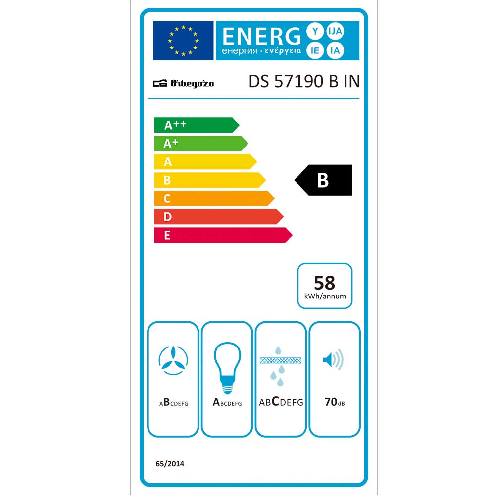 Orbegozo CAMPANA EXTRACTORA DS 57190 B IN