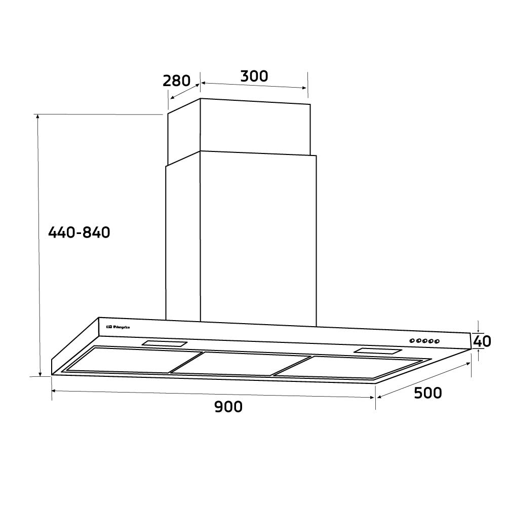 Orbegozo CAMPANA EXTRACTORA DS 57190 B IN