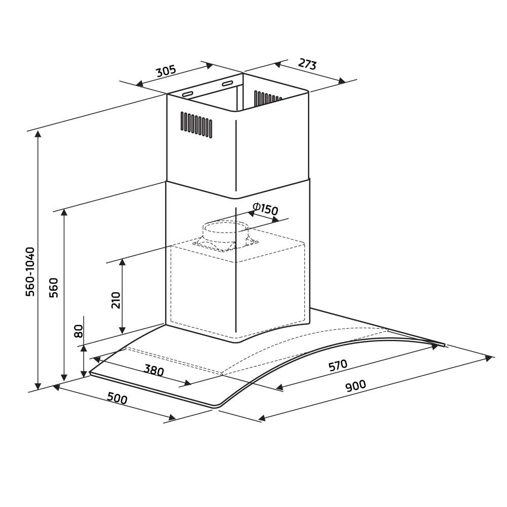 Orbegozo CAMPANA EXTRACTORA DS 61190 IN