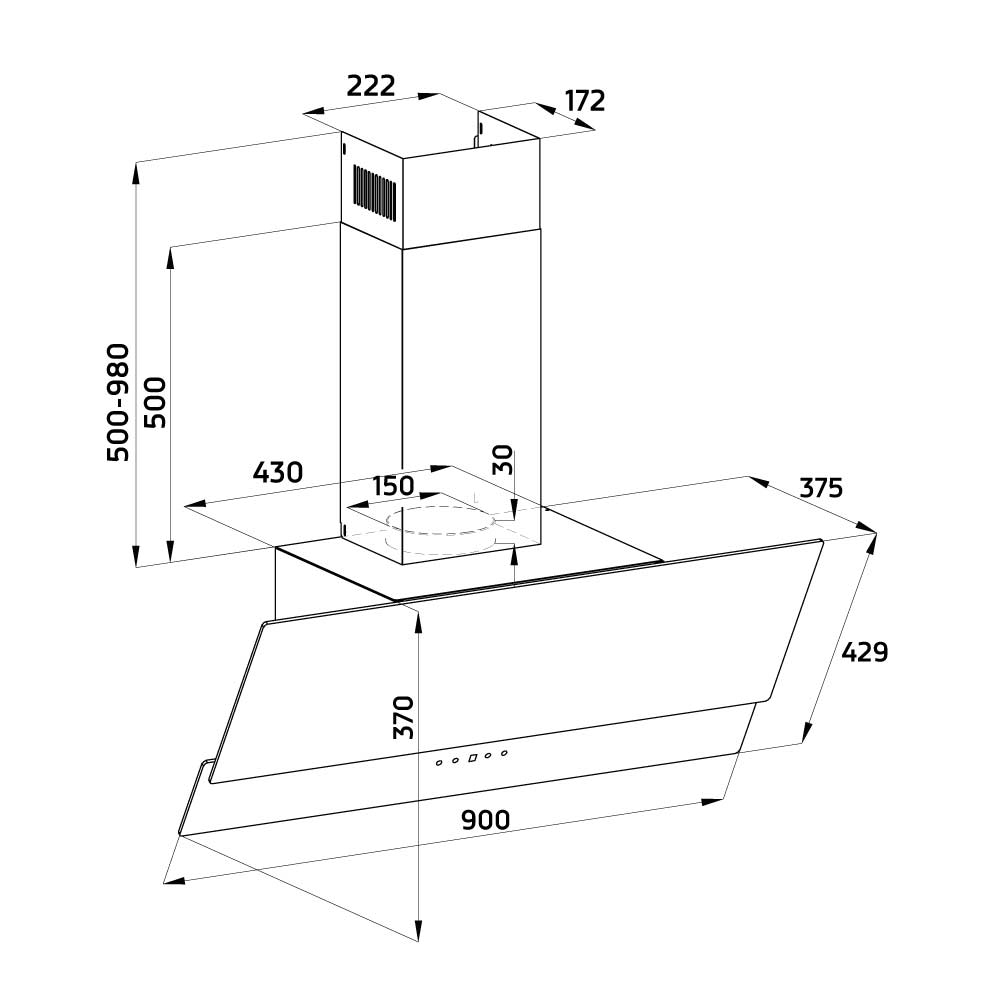 Orbegozo CAMPANA EXTRACTORA DS 76190 N