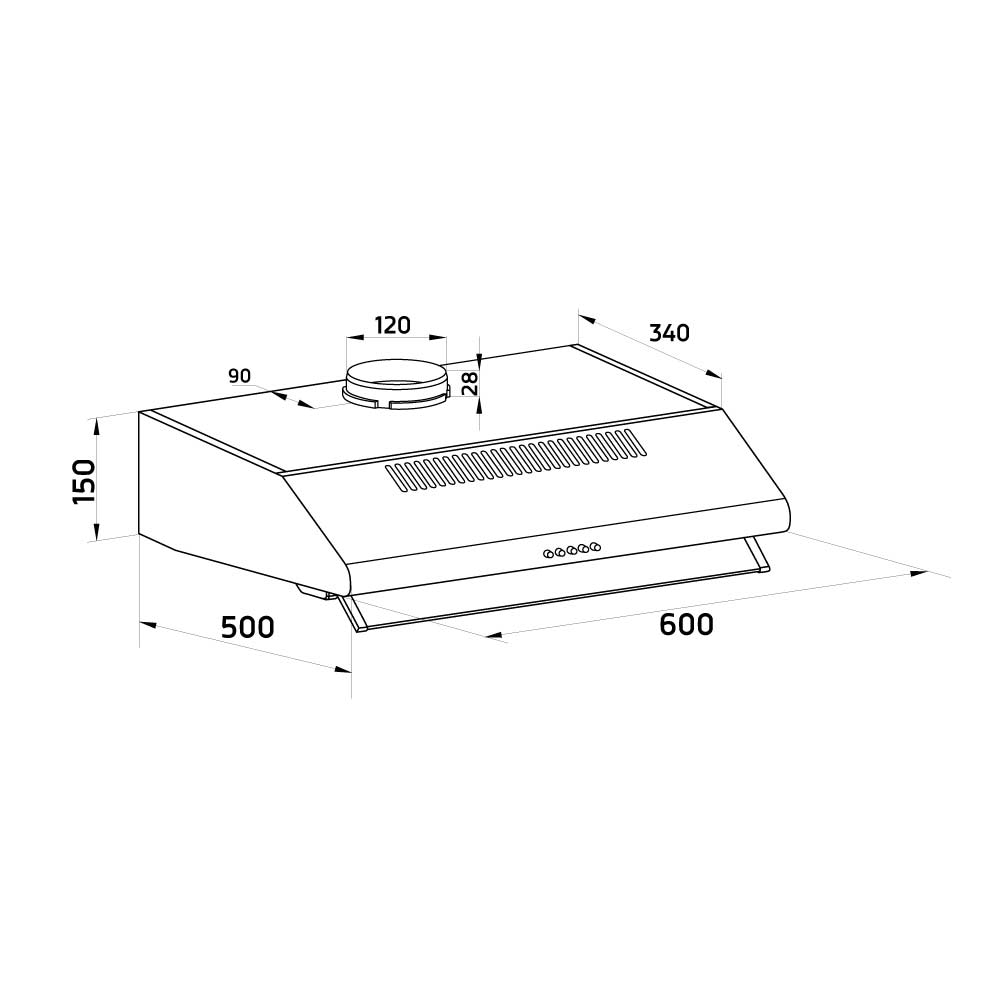 Orbegozo CAMPANA EXTRACTORA ST 07160 D BL