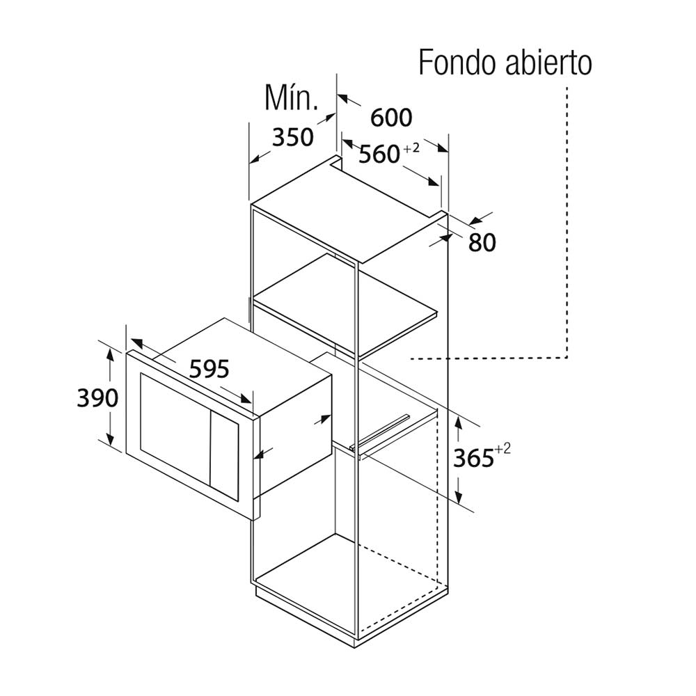 Orbegozo MICROONDAS DE ENCASTRE MIG 2025